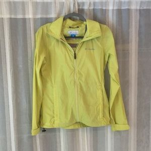 Green Columbia rain jacket